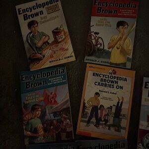 Encyclopedia Brown kids books bundle of 8 back to school classroom reading